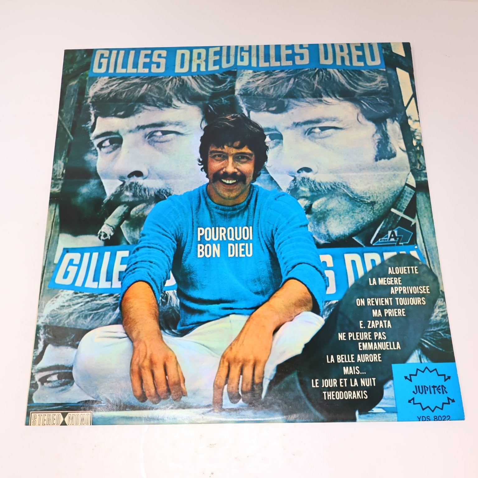 Gilles Dreu - Pourquoi Bon Dieu LP Record 1968 Jupiter French Chanson YDS 8022
