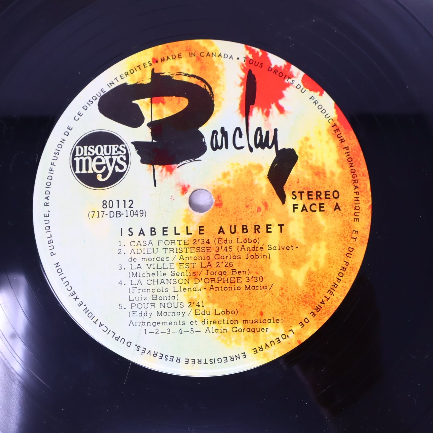 Isabelle Aubret Lot 2 Disques LP Éponyme (Rouge)/Classiques De La Chanson Record