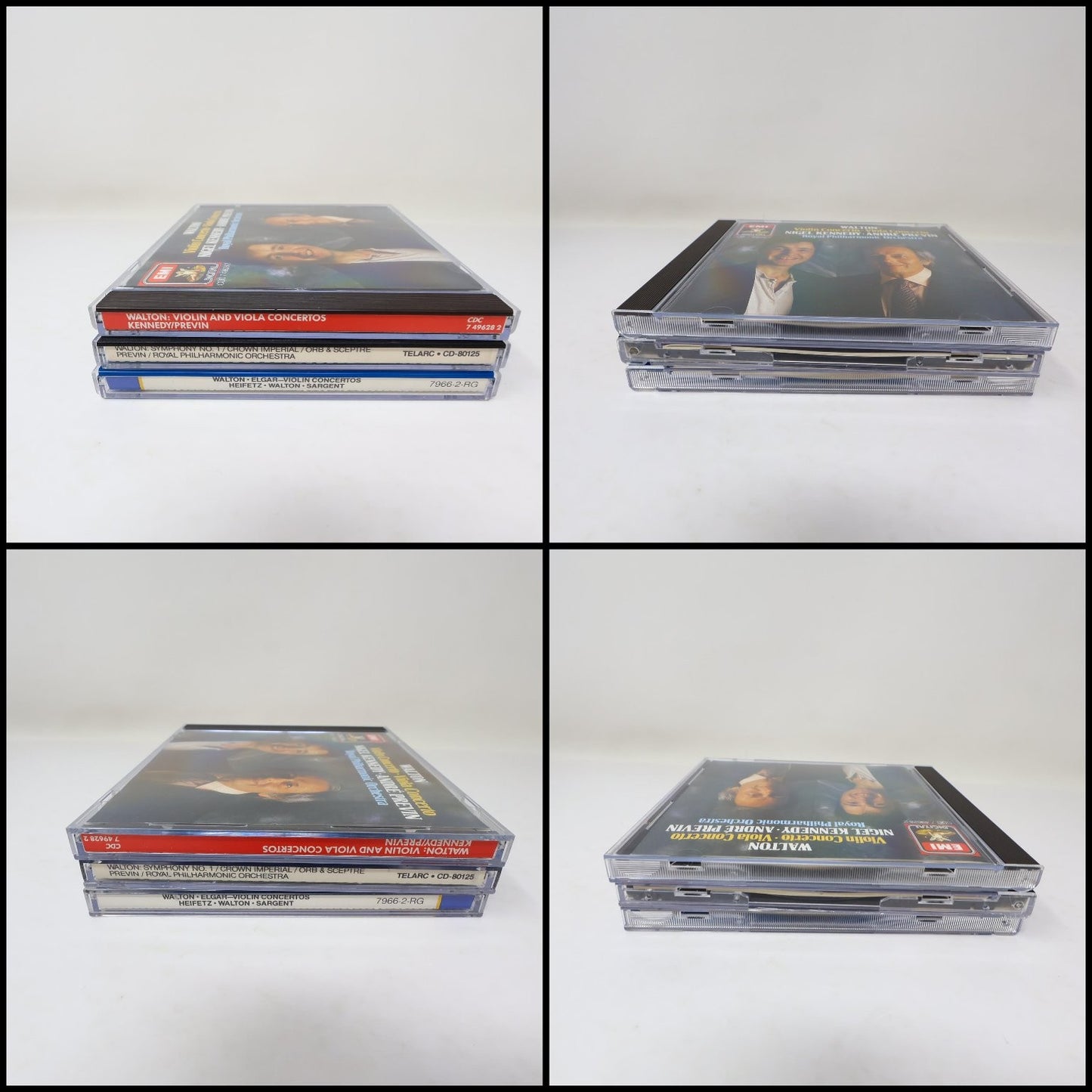 Walton Violin 3 CD Lot Violin/Viola Concertos/Symphony #1 Nigel Kennedy Prévin