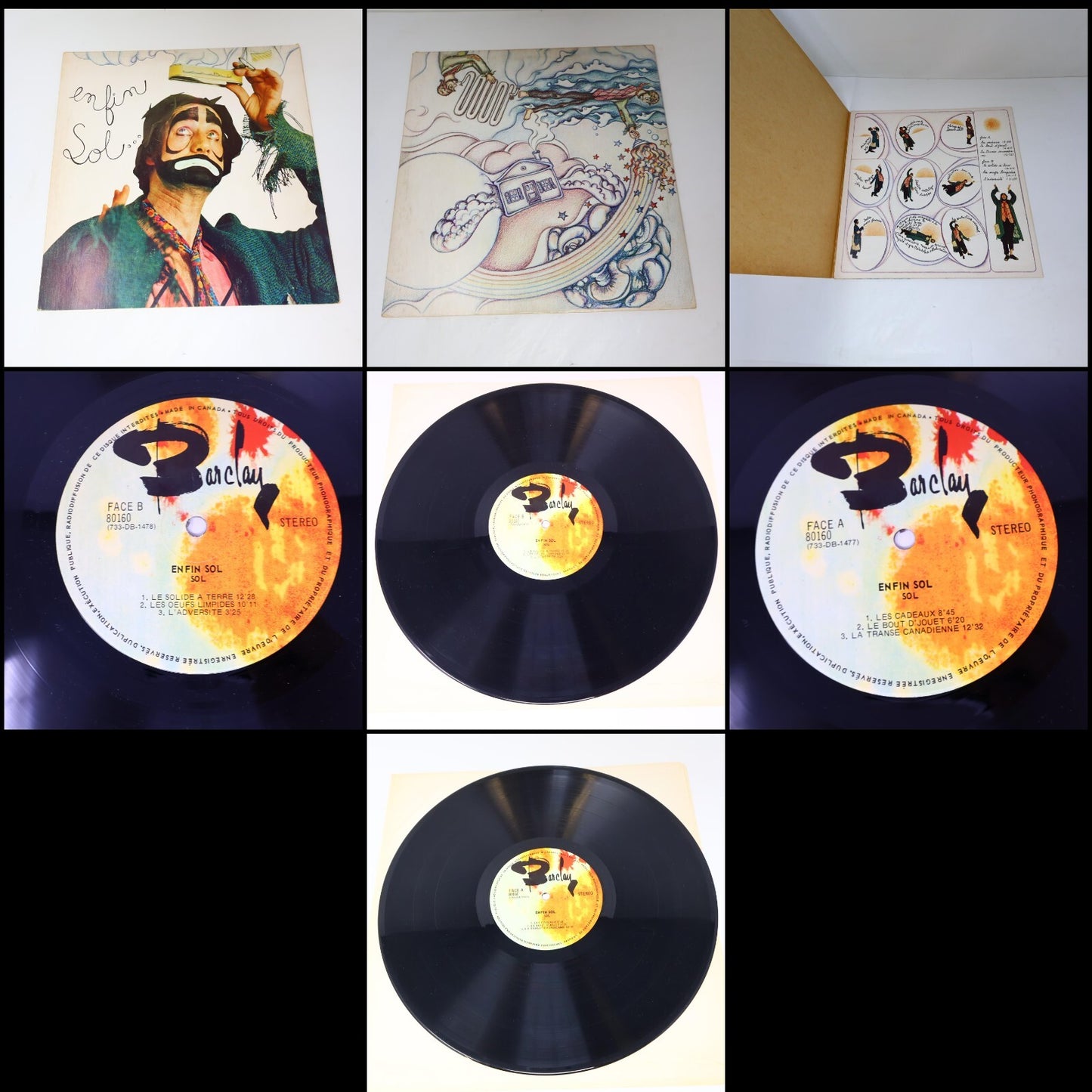 Sol/Marc Favreau Lot 5 Disques Enfin Sol/Rien Détonnant!/Interdit aux Adultes LP