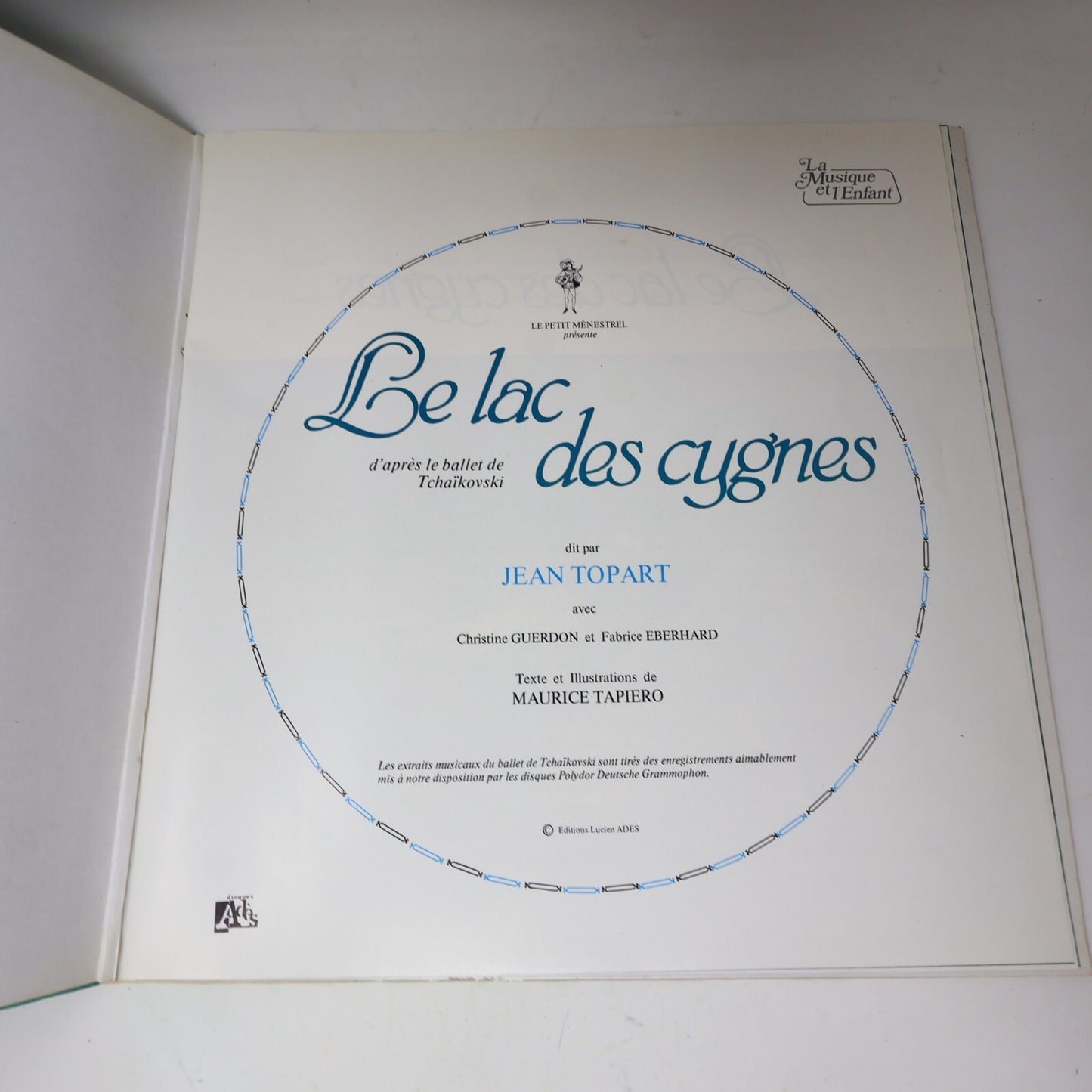 Le Lac des Cygnes Tchaikovski Jean Topart Disque Record Vinyl ALB-6005 Français