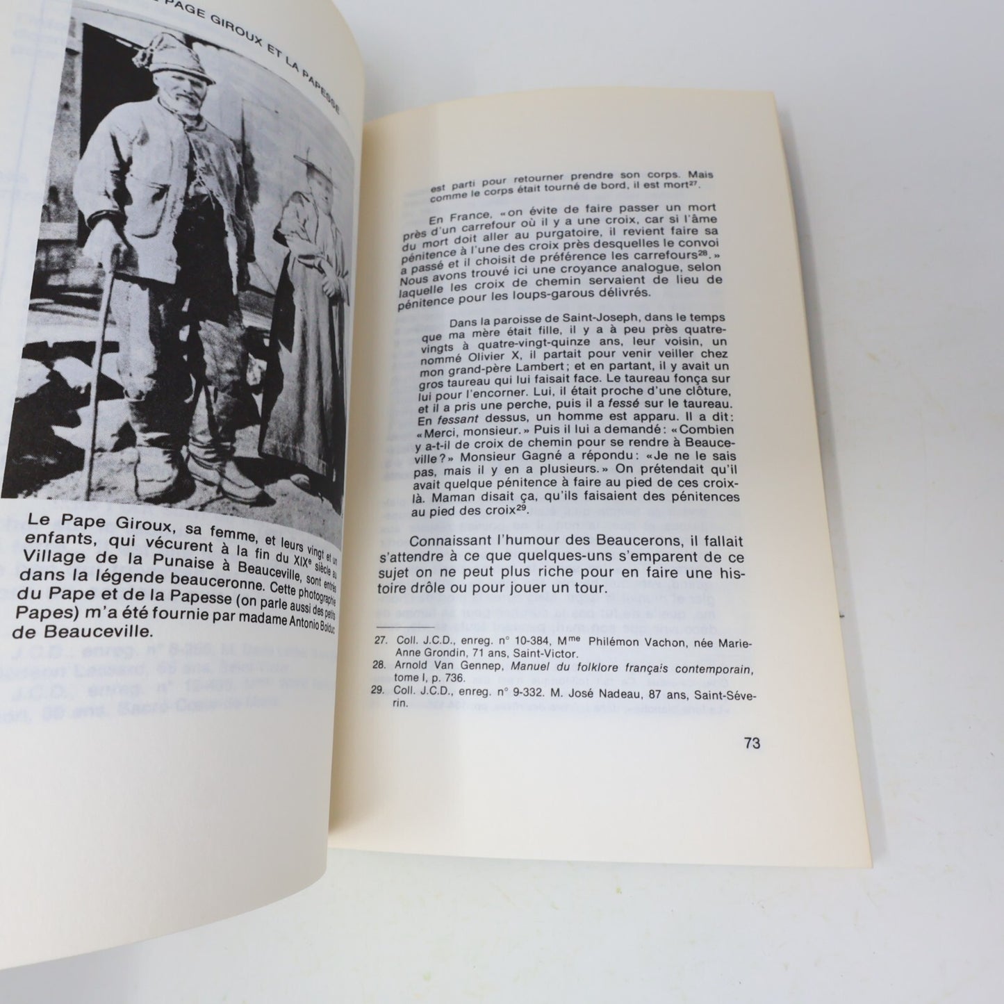 1978 Le Légendaire de la Beauce Jean-Claude Dupont Leméac Folklore Québec Livre