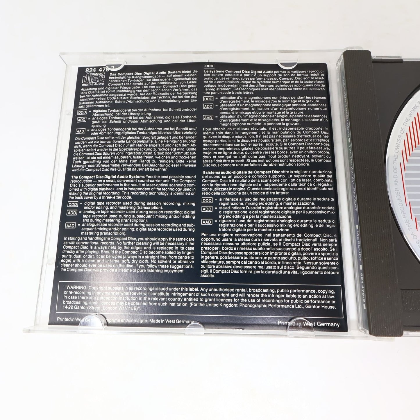 The Everly Brothers Highlights Reunion Concert CD 1983 Live Mercury bebopalula