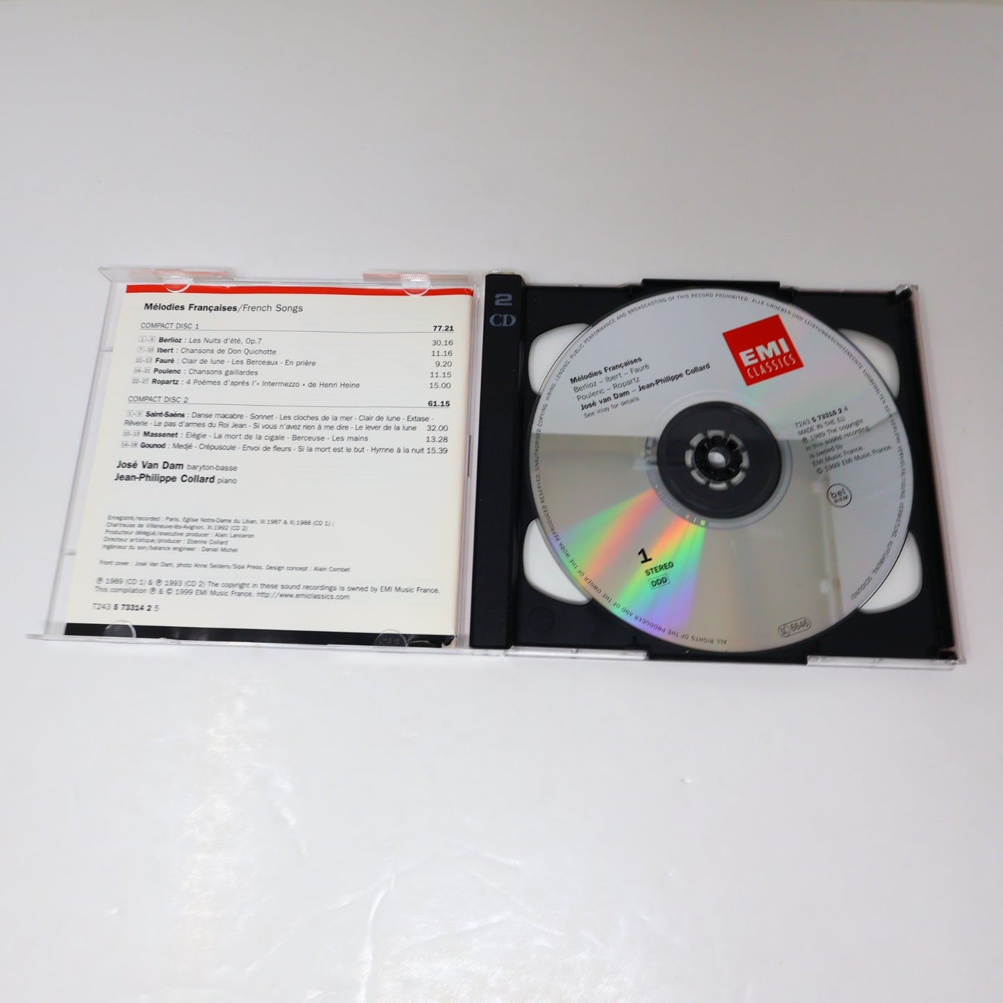 Nuits d'Été les Plus Belles Mélodies Françaises CD José Van Dam 1999 Classical
