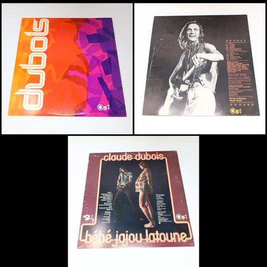 Claude Dubois Lot 3 Disques LP Record Touchez du Bois/Éponyme Québécois 1970s
