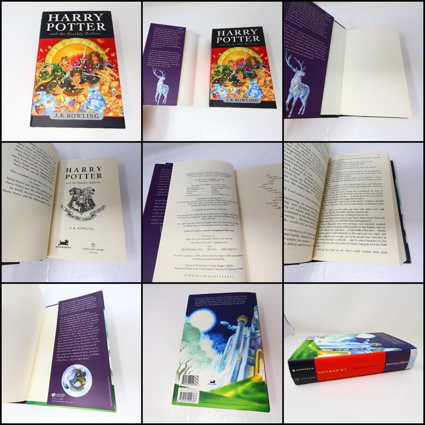 Harry Potter 1-7 Complete Set Books Lot Raincoast/Bloomsbury Rowling Hardcover