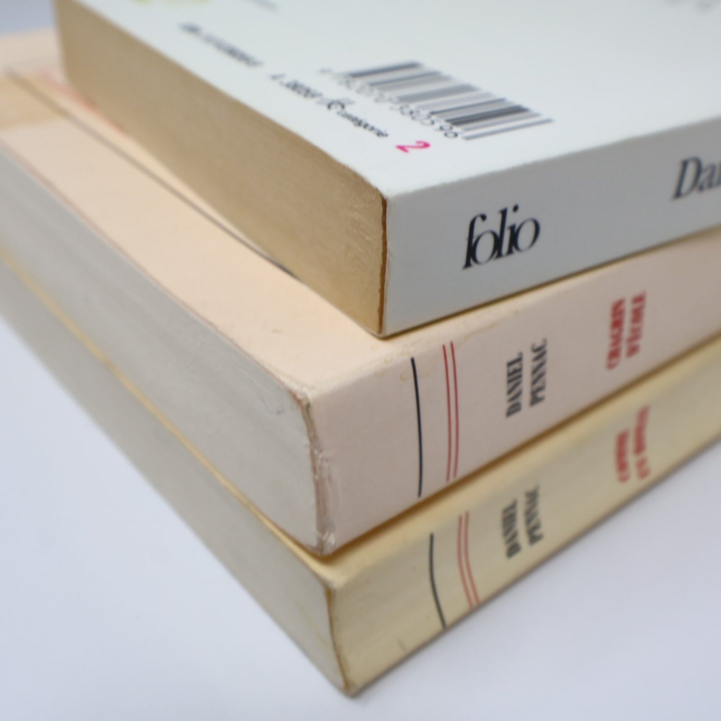 Daniel Pennac Lot 3 Livres Comme un Roman/Chagrin d'École/Au Bonheur des Ogres