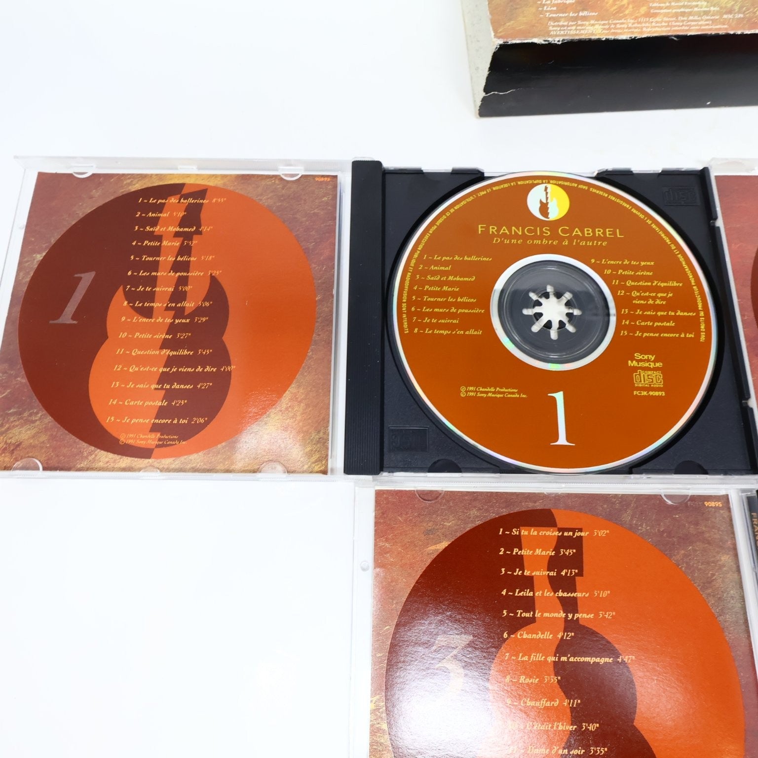 Francis Cabrel Coffret 3 CD D'une Ombre à L'autre 1991 Sarbacane French Folk