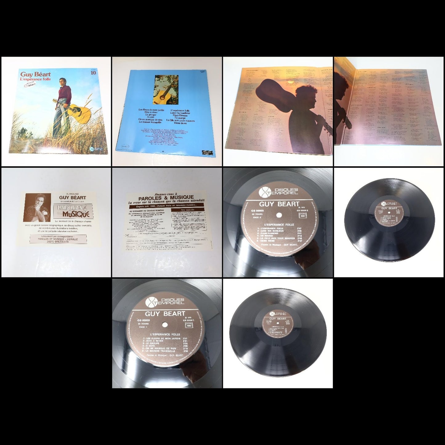 Guy Béart Lot 4 Disques Record Fenêtre/Espérance Folle/Beau Miroir/Renaissances