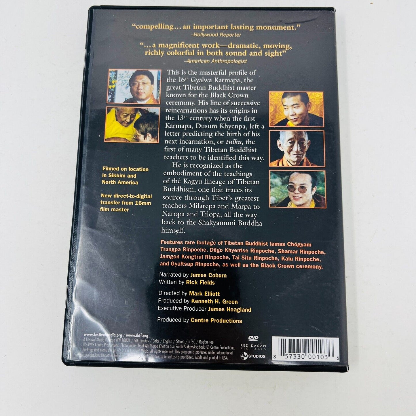 2006 The Lion’s Roar DVD Mark Elliot/James Coburn 16th Gyalwa Karmapa NTSC