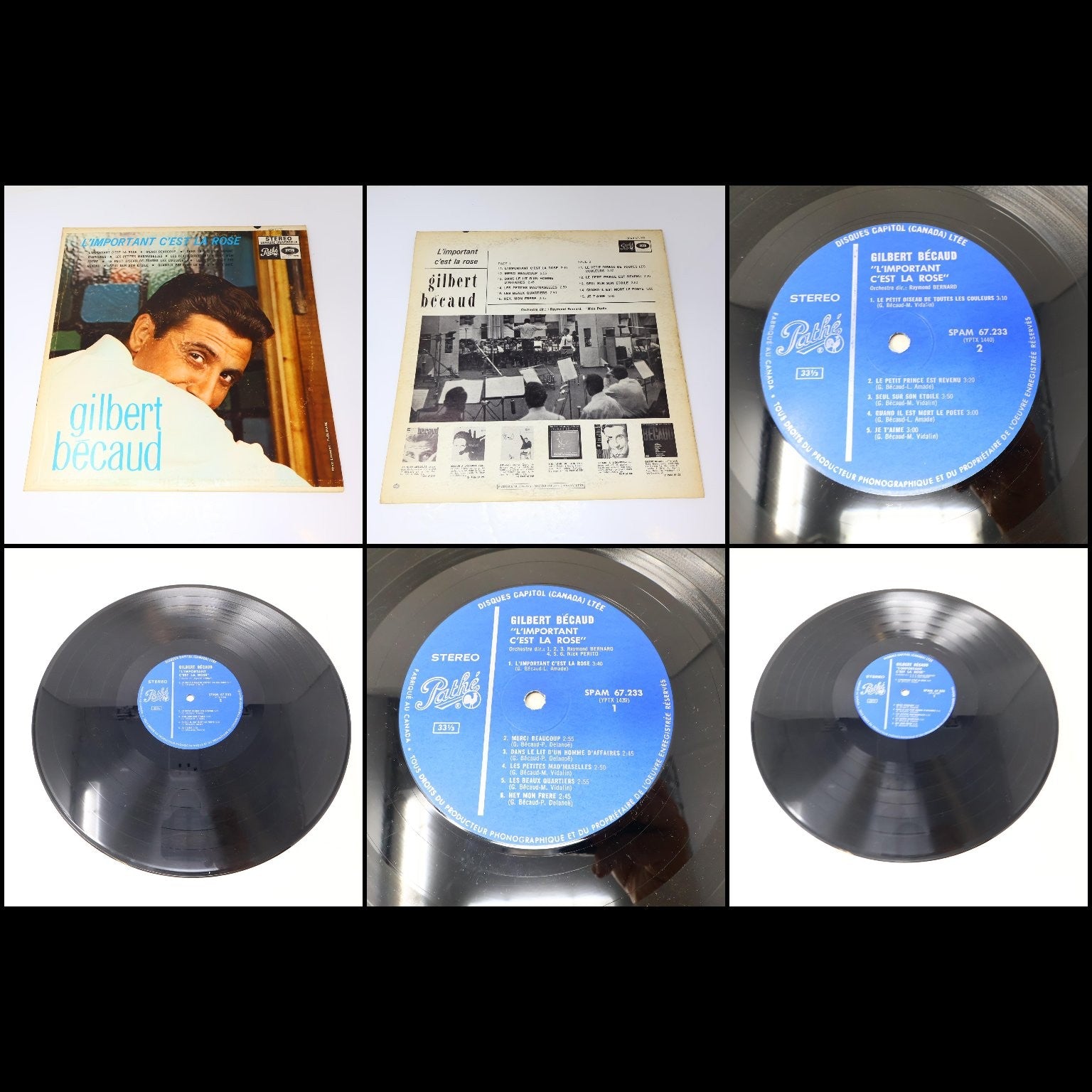 Gilbert Bécaud Lot 13 Disques Record Olympia/Ami/L'Important C'est La Rose 70s