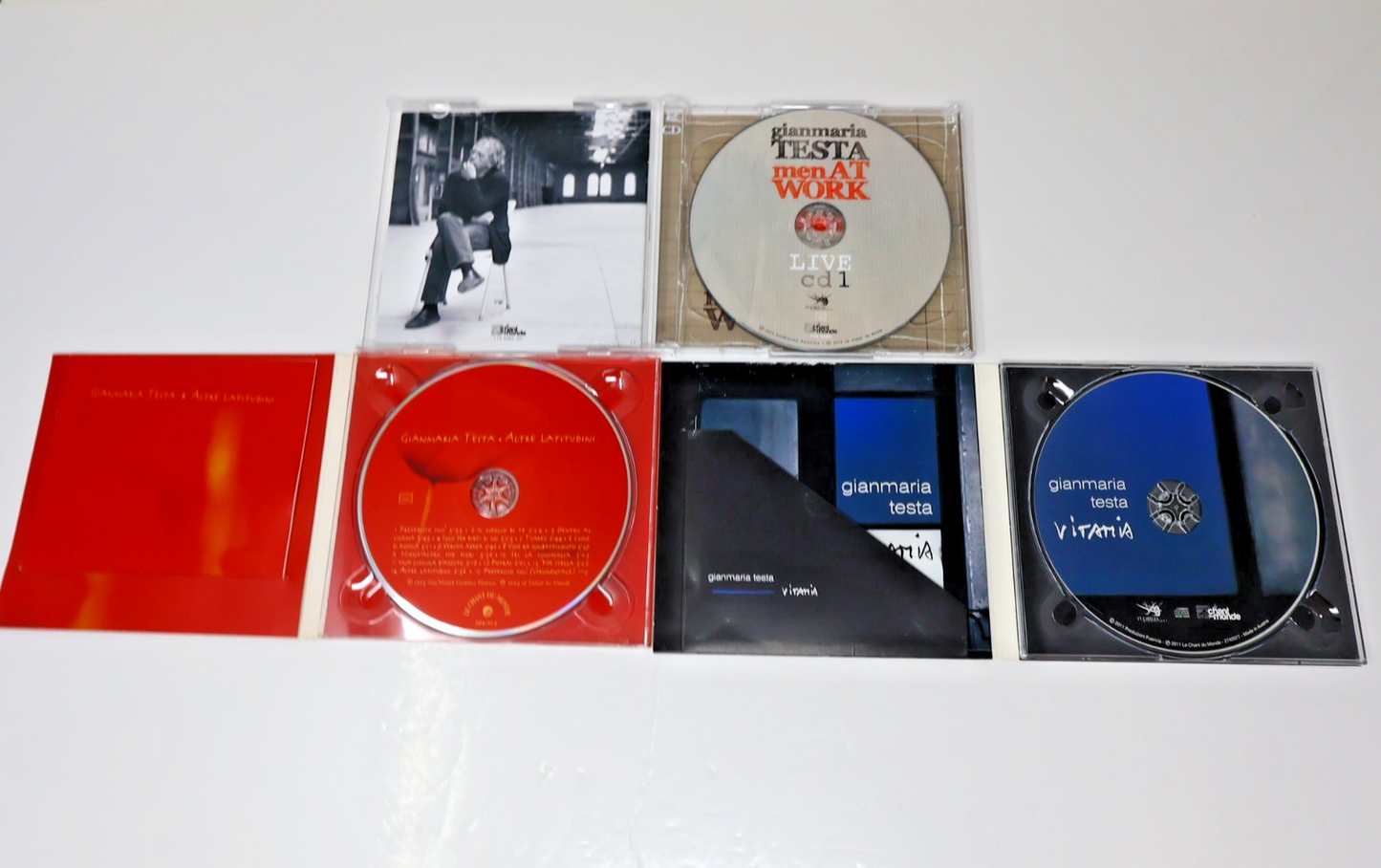 Gianmaria Testa 3 CD Lot Altre Latitudini/Vitamia/Men At Work Live Jazz/Folk/Pop