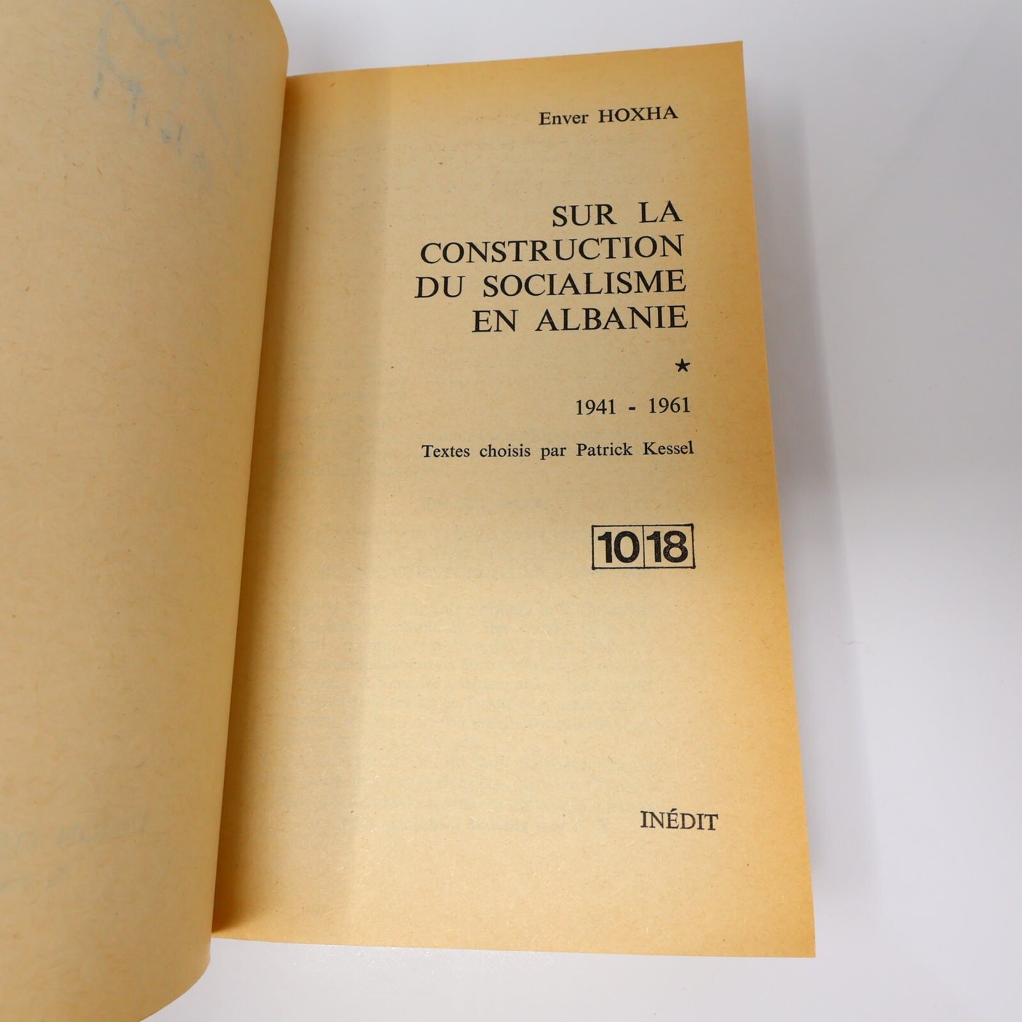 Le Socialisme en Albanie #1-2 Série Complète Lot 2 Livres Enver Hoxha 10/18 1974
