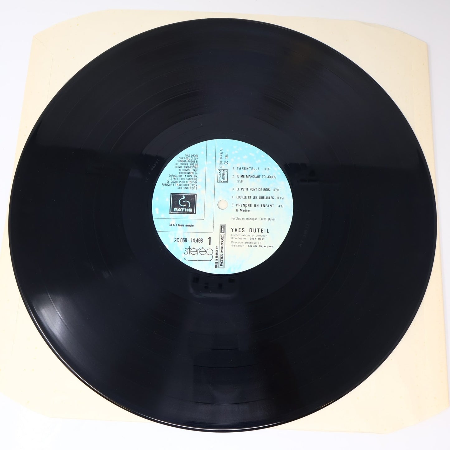 Yves Duteil Lot 2 Disques La Langue De Chez Nous/Prendre un Enfant par la Main