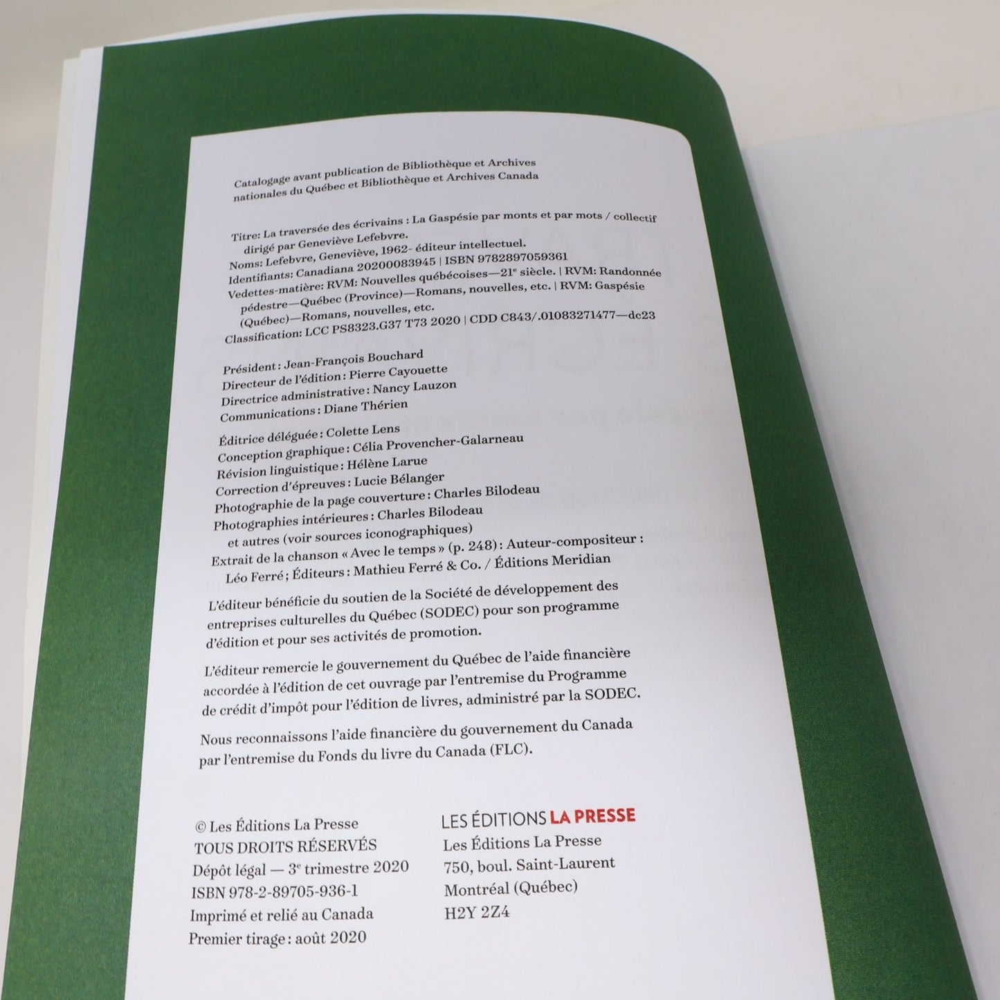 La Traversée des Écrivains Lefebvre Livre Gaspésie La Presse Roxanne Bouchard