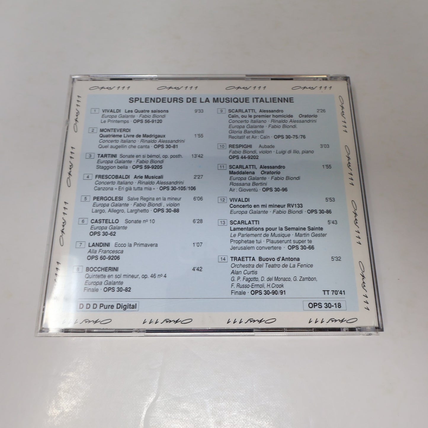 Splendeurs De La Musique Italienne CD Castello/Corelli/Boccherini/Scarlatti