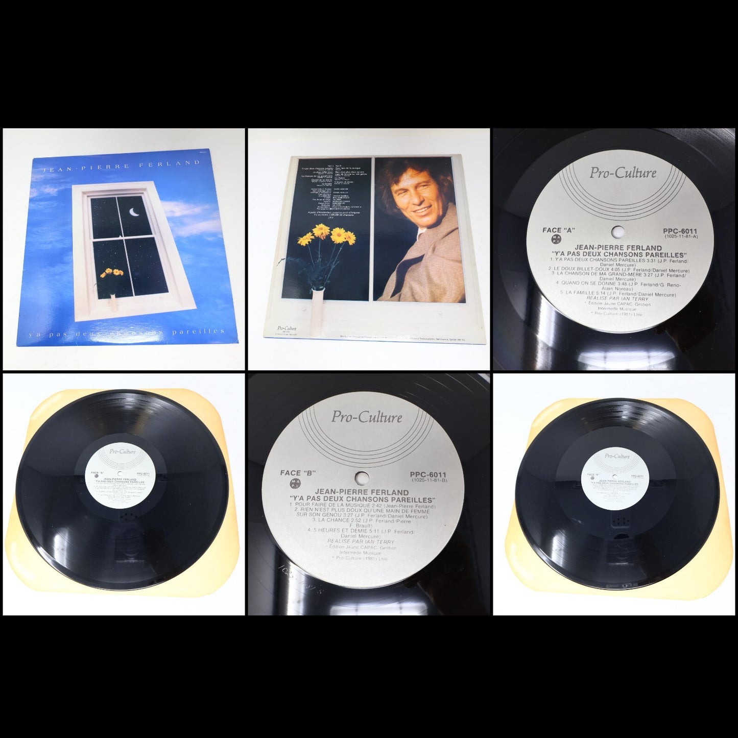 Jean-Pierre Ferland Lot 10 Disques Soleil/Jaune/Androgyne/Vierges Du Québec LP