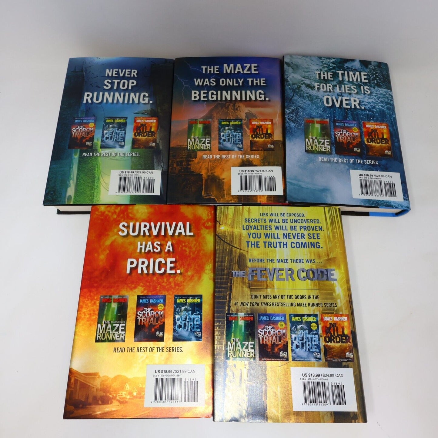 2016 The Maze Runner Series Box Set #1-3, Prequel 1-2 by James Dashner Delacorte