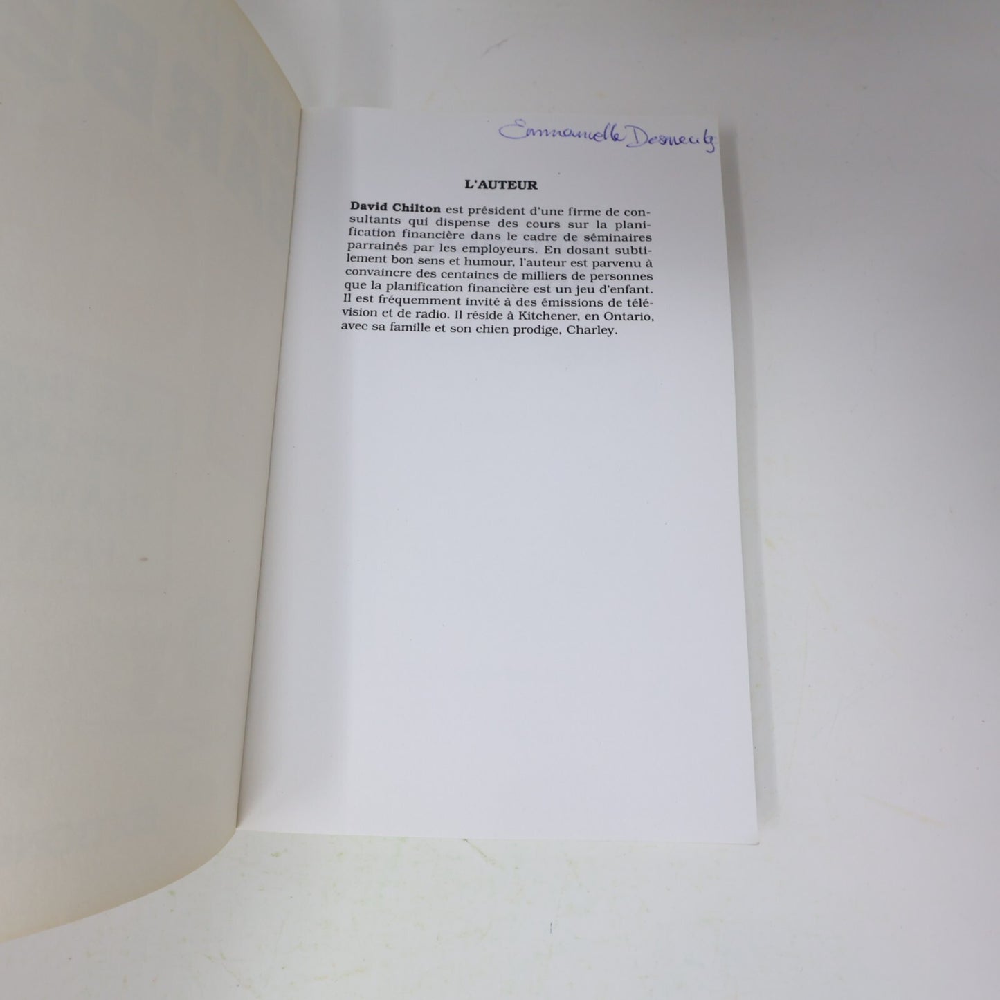 1993 Un Barbier Riche David Chilton Trécarré Planification Financière Affaires