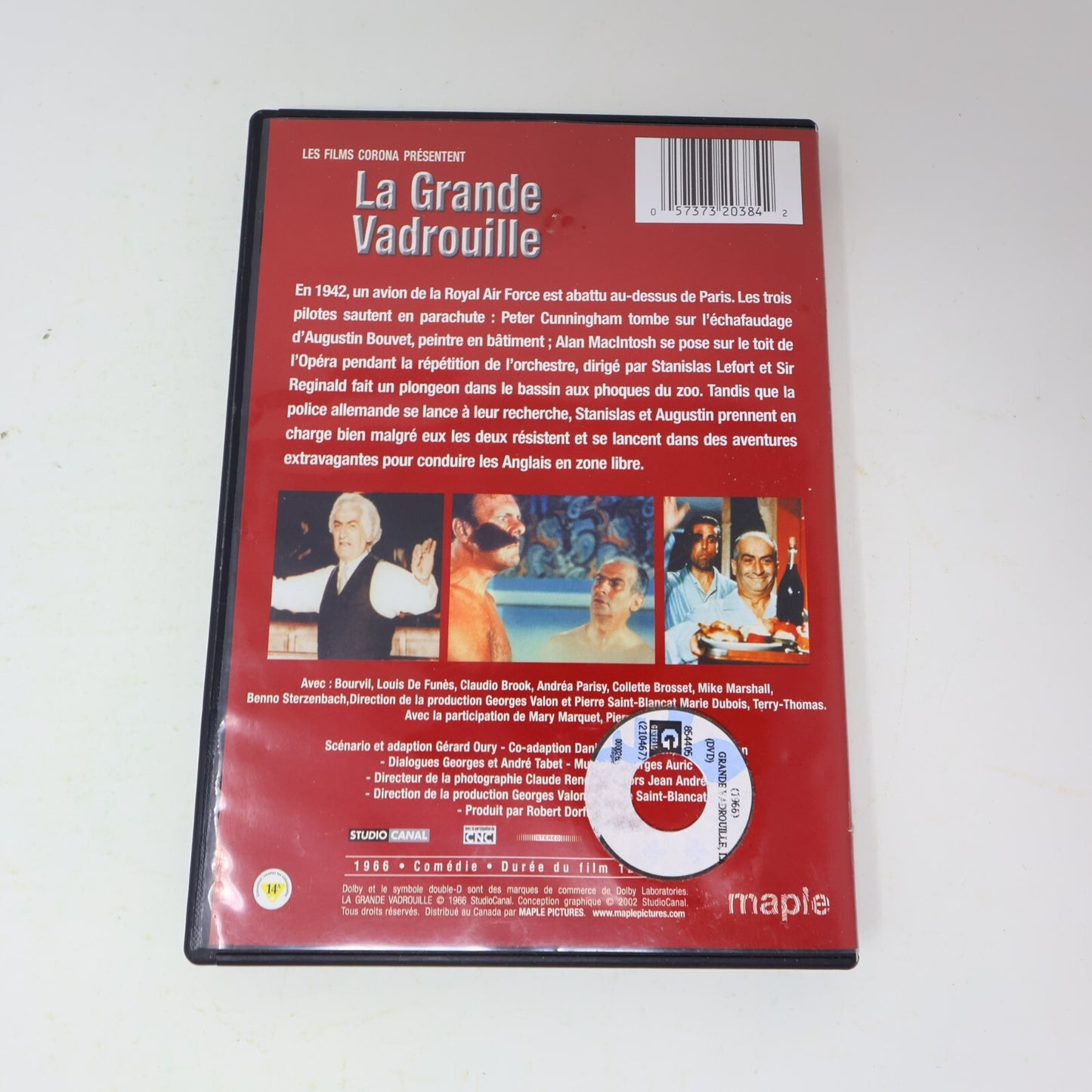 La Grande Vadrouille DVD Maple NTSC Louis de Funès Bourvil Oury 2002 Français