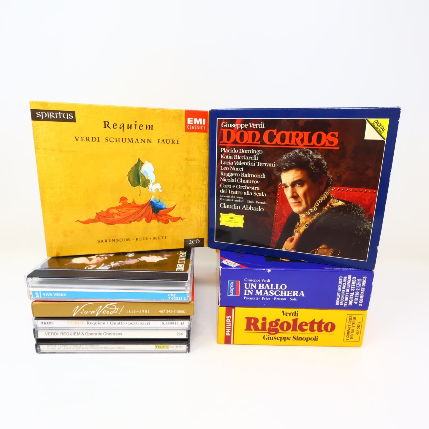Giuseppe Verdi 9 CDs Lot Rigoletto/Don Carlos/Requiem/Un Ballo in Maschera