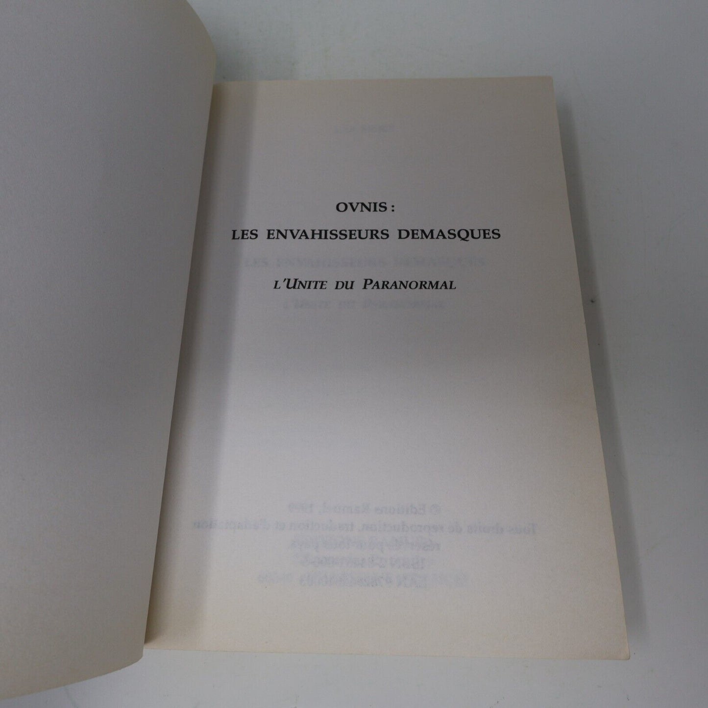 1999 Ovnis les Envahisseurs Démasqués l'Unité du Paranormal Jean Sider Ramuel PB