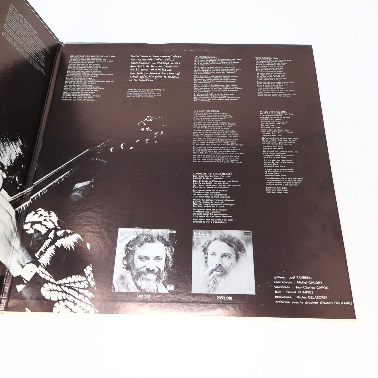 Georges Moustaki Lot 2 Disques Éponymes/Self Titled LP Record Polydor 1971-1974