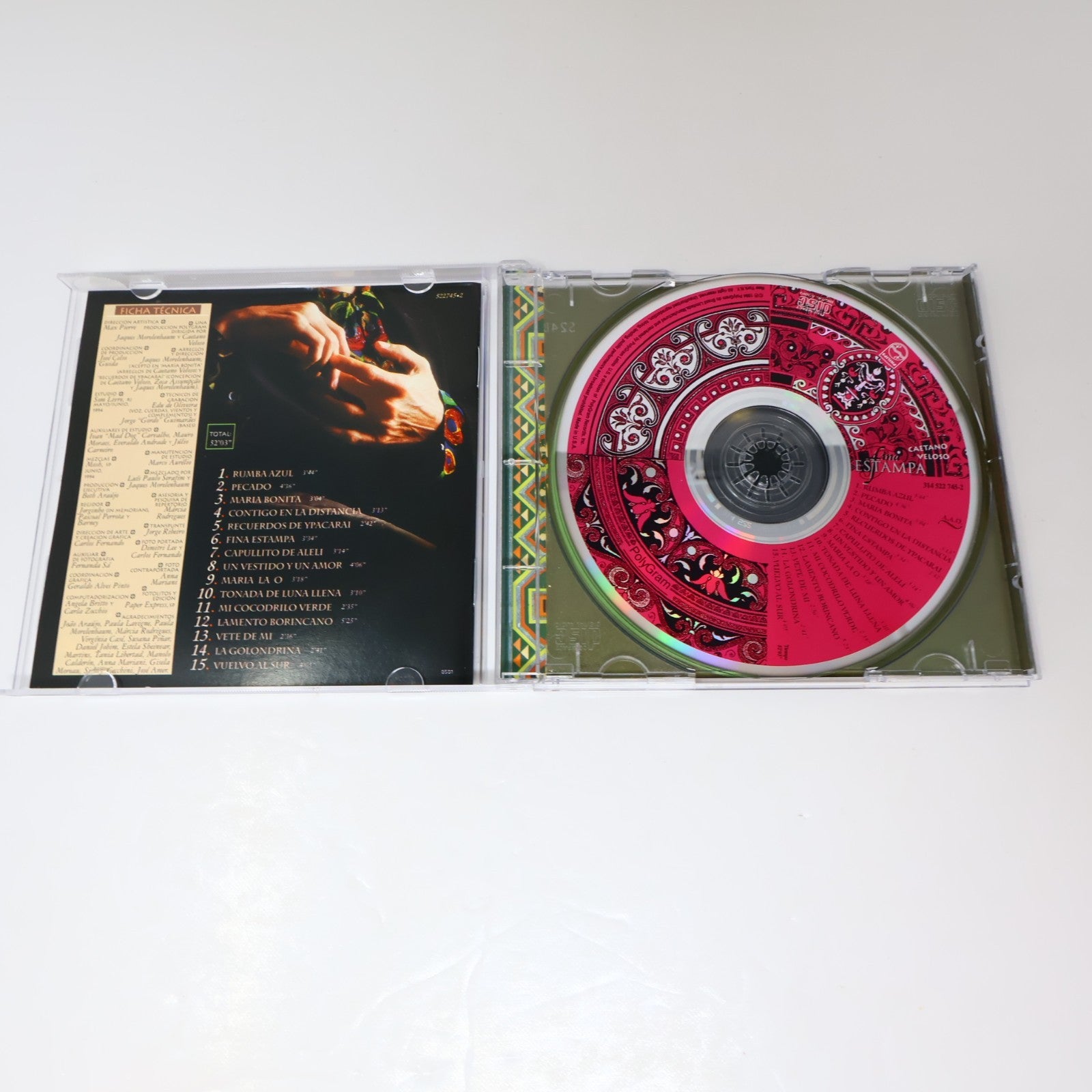 Fina Estampa CD Caetano Veloso Polygram 1994 Latin 314 522 745-2 90s