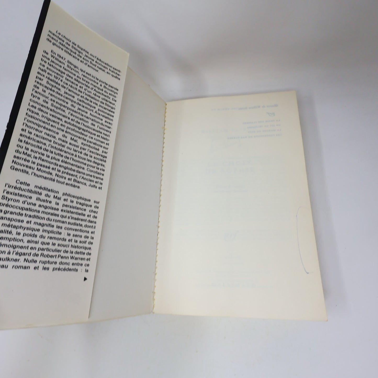 William Styron Lot 3 Livres Le Choix de Sophie/La Proie des Flammes 1-2 Français