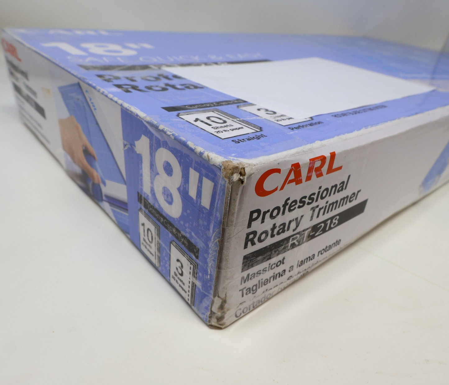 CARL Professional Rotary Paper Trimmer 18" RT-218 Used Damaged Box Massicot