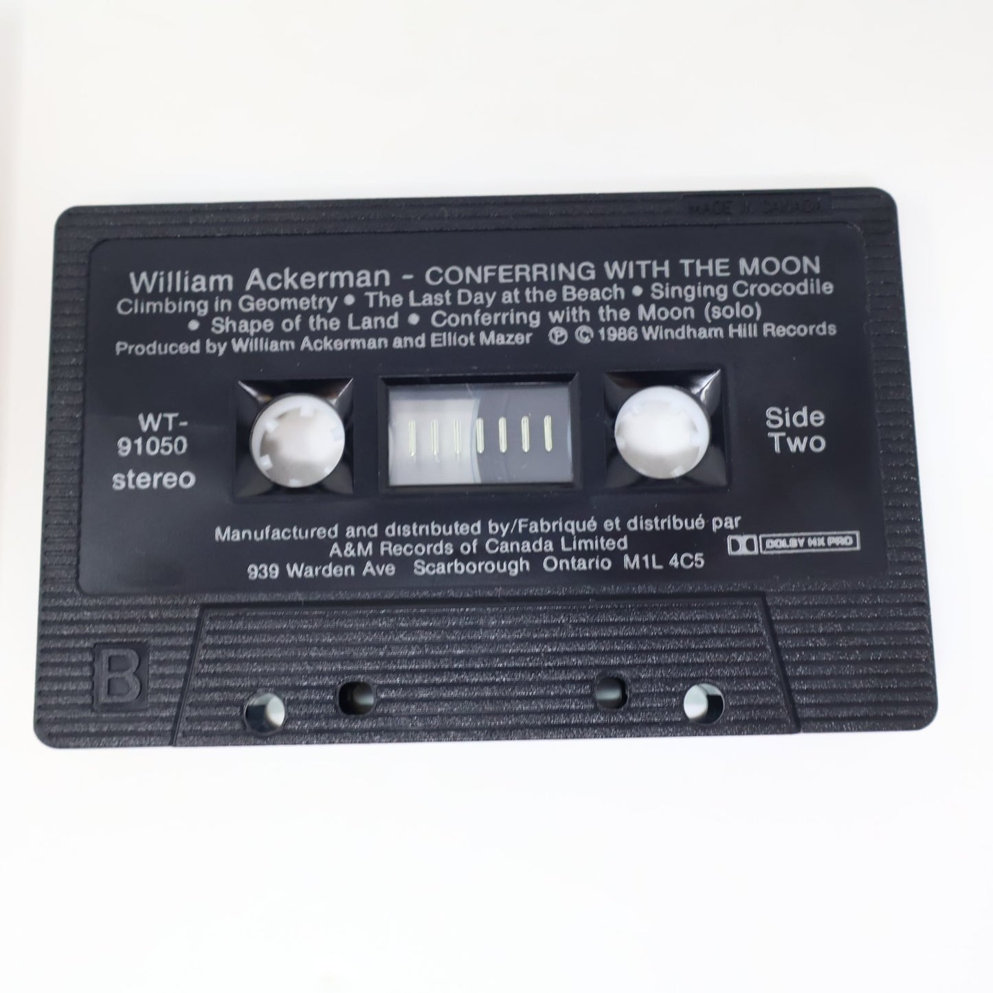 William Ackerman Conferring With The Moon Cassette Windham Hill Records 1986