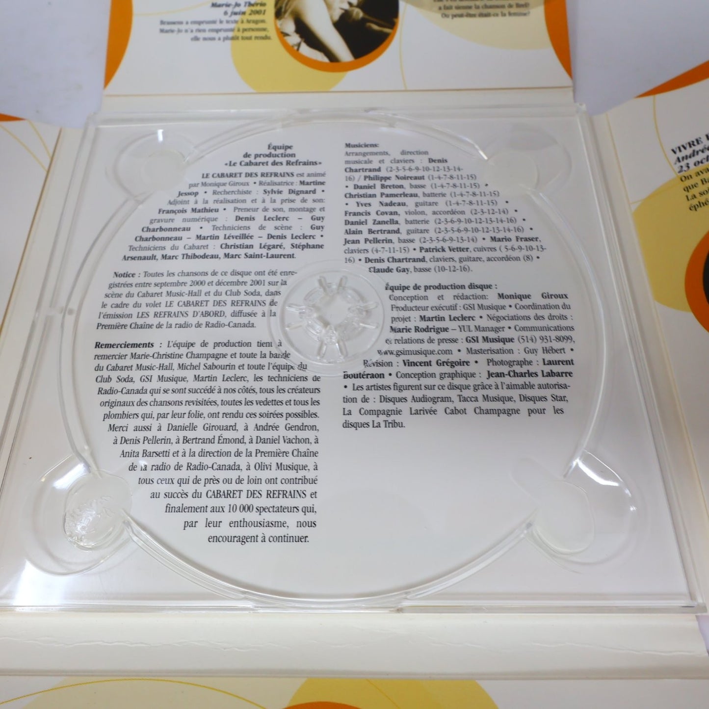 Le Cabaret Des Refrains Vol 1 & 2 Lot CD GSI Luce Dufault/Paul Piché/Dédé Fortin