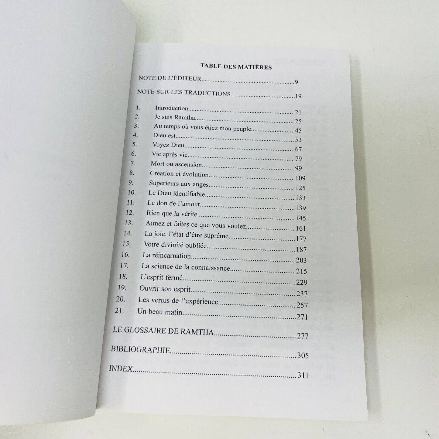 2003 Ramtha Le Livre Blanc Ada en Français/French Supernaturalisme Mysticisme