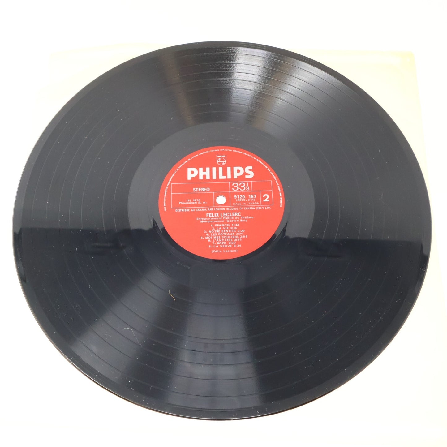 Félix Leclerc Lot 4 Disques Mon Fils/Chansons Dans La Mémoire Longtemps Record