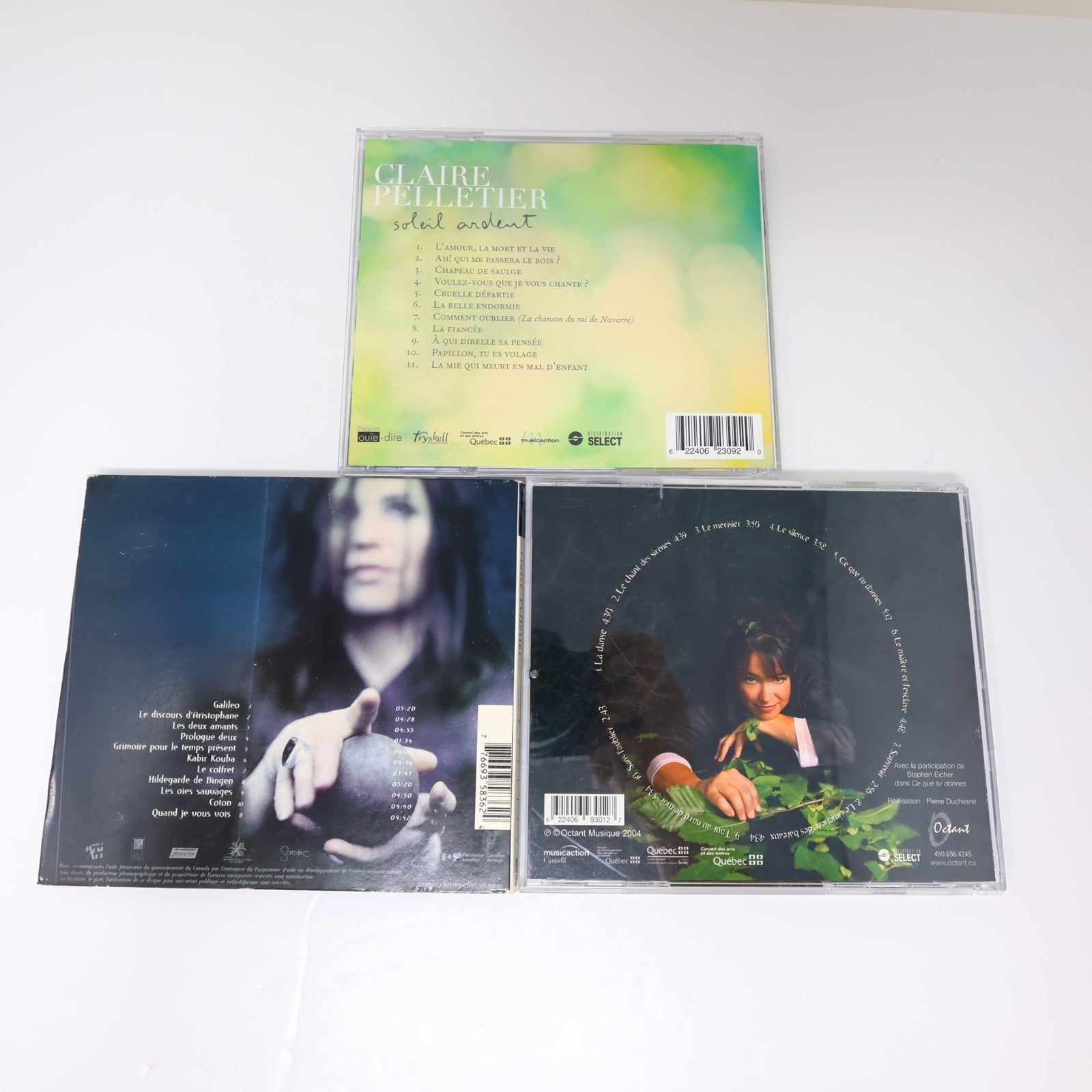 Claire Pelletier Lot 3 CDs Galileo/Ce que tu Donnes/Soleil Ardent Pop Folk