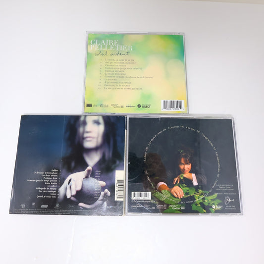Claire Pelletier Lot 3 CDs Galileo/Ce que tu Donnes/Soleil Ardent Pop Folk