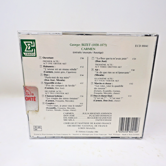 Carmen CD Bizet Lorin Maazel Placido Domingo/Julia Migenes Johnson 80s French