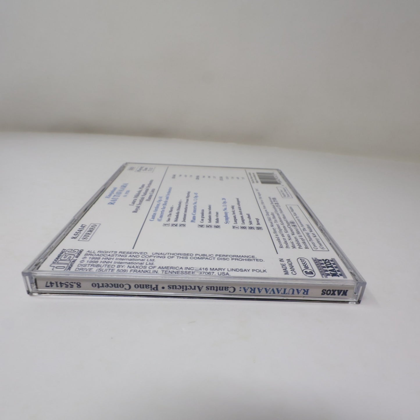 Einojuhani Rautavaara Cantus Arcticus/Piano Concerto 1 /Symphony 3 CD Lintu
