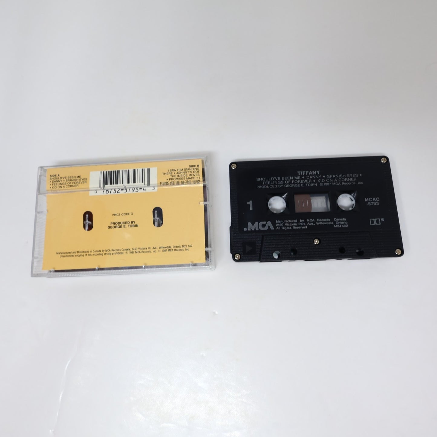 Tiffany Self-Titled Cassette 1987 Should've Been Me/Danny/Spanish Eyes MCAC-5793
