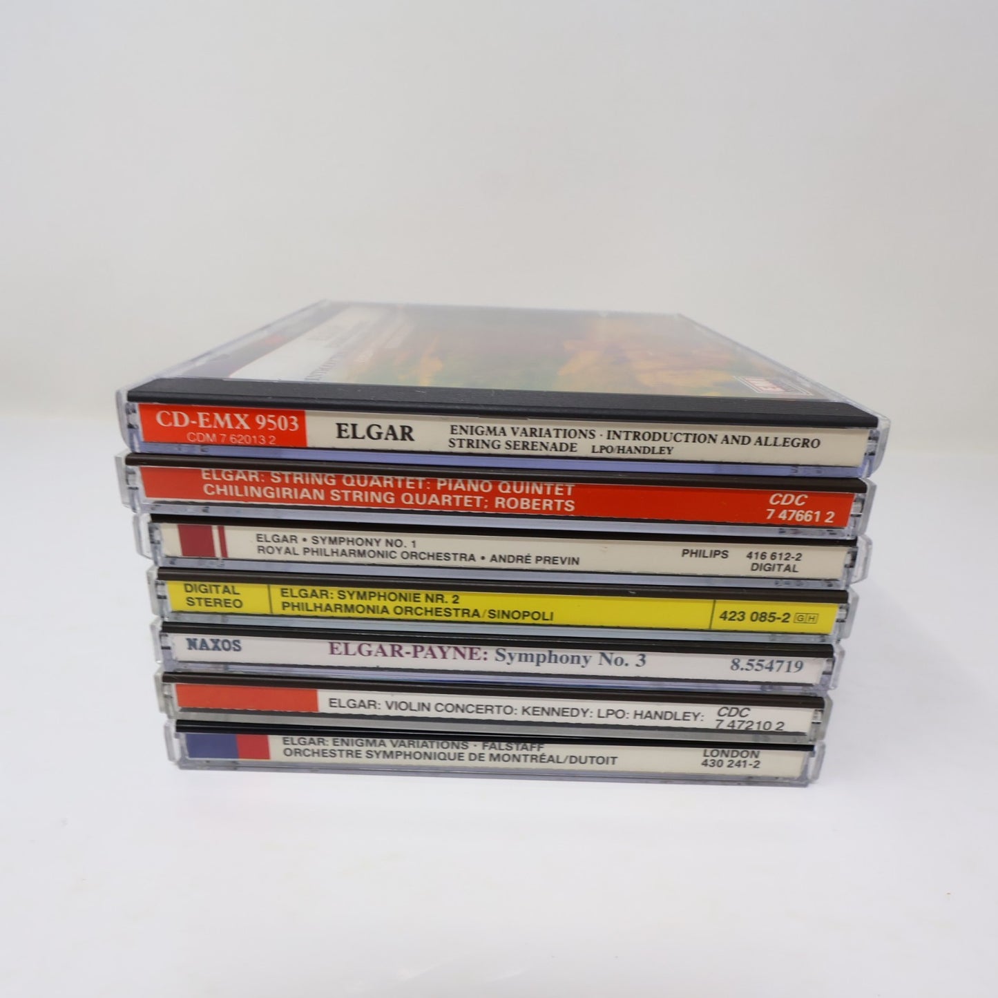 Sir Edward Elgar 7 CD Lot Enigma Variations/Falstaff/Symphony #1-2-3/Violin