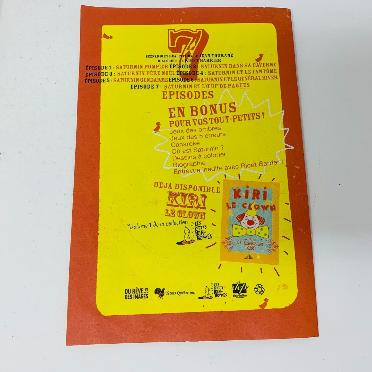 Les Aventures de Saturnin le Canard Version Française Enfants DVD Testé Region 1