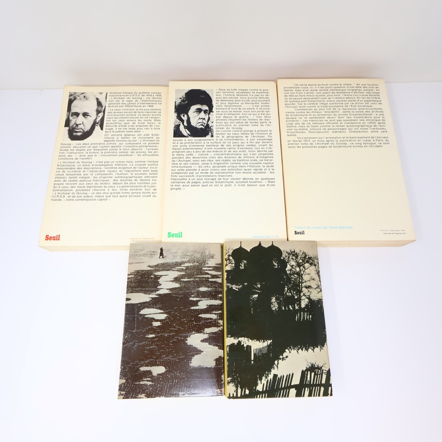 Alexandre Soljénitsyne Lot 5 Livres L'Archipel du Goulag #1-2/Chêne et le Veau