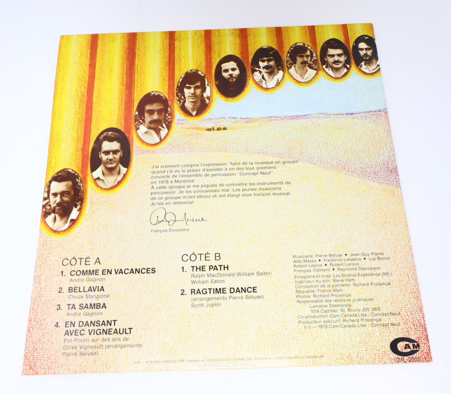 Concept Neuf Éponyme Disque LP Record Vinyl 1979 CAM CML-2005 Jazz Latin Funk