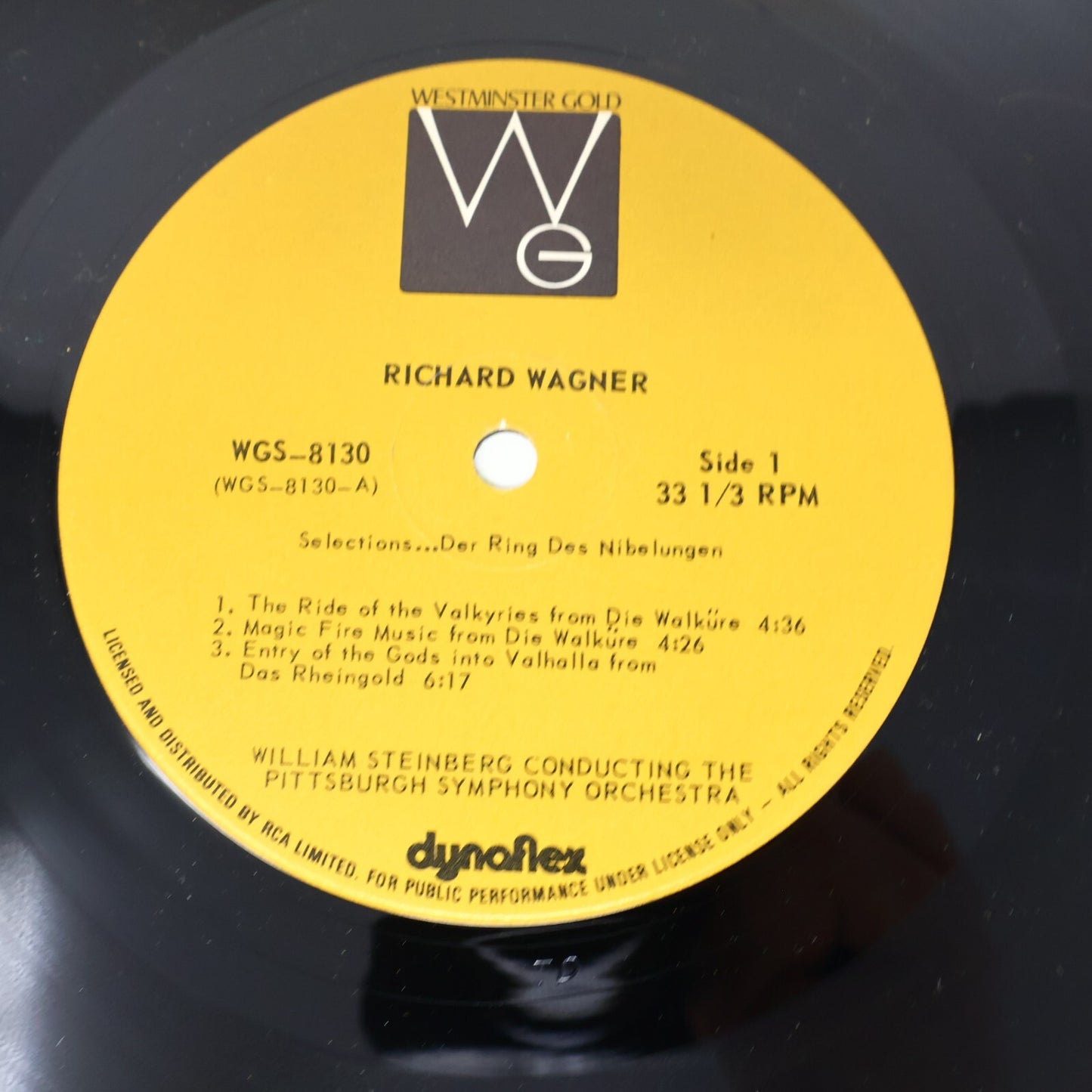 Wagner Steinberg Selections From Der Ring Des Nibelungen Record Vinyl WGS-8130