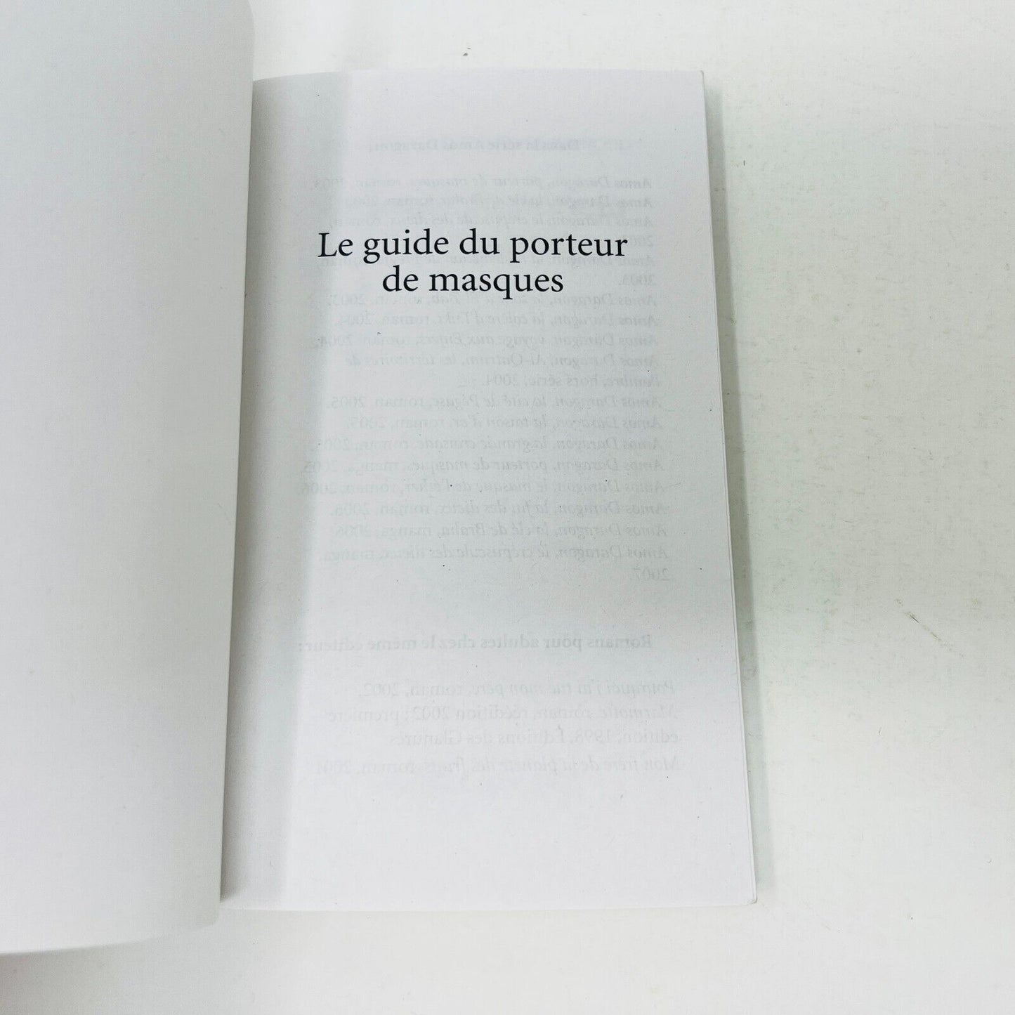 2008 Amos Daragon Le Guide du Porteur de Masques Perro/Journoud Les Intouchables