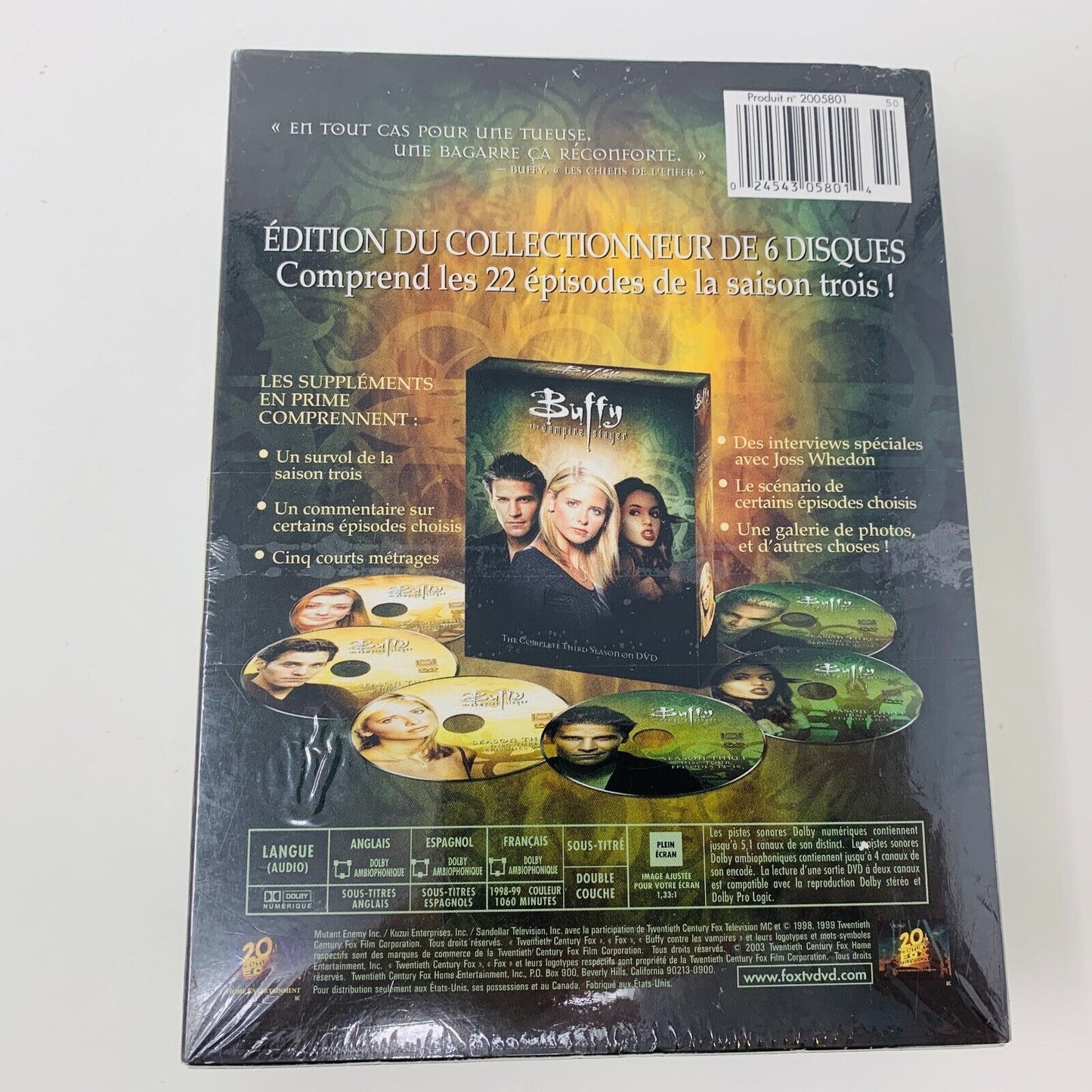 Buffy Contre les Vampires The Vampire Slayer Saison 3 DVD Édition Collectionneur