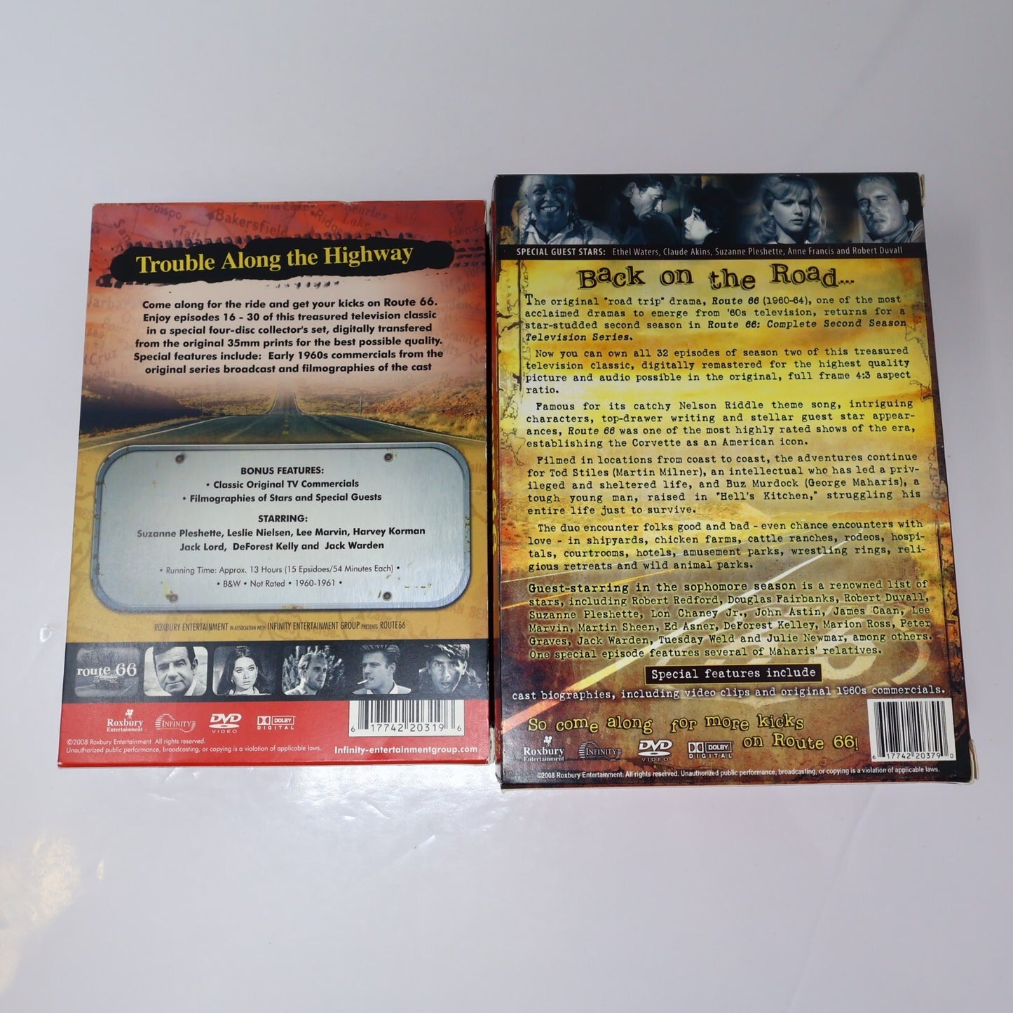 Route 66 Season 1 Volume 2 + Season 2 Lot 2 DVD Leslie Nielsen/Lee Marvin NTSC