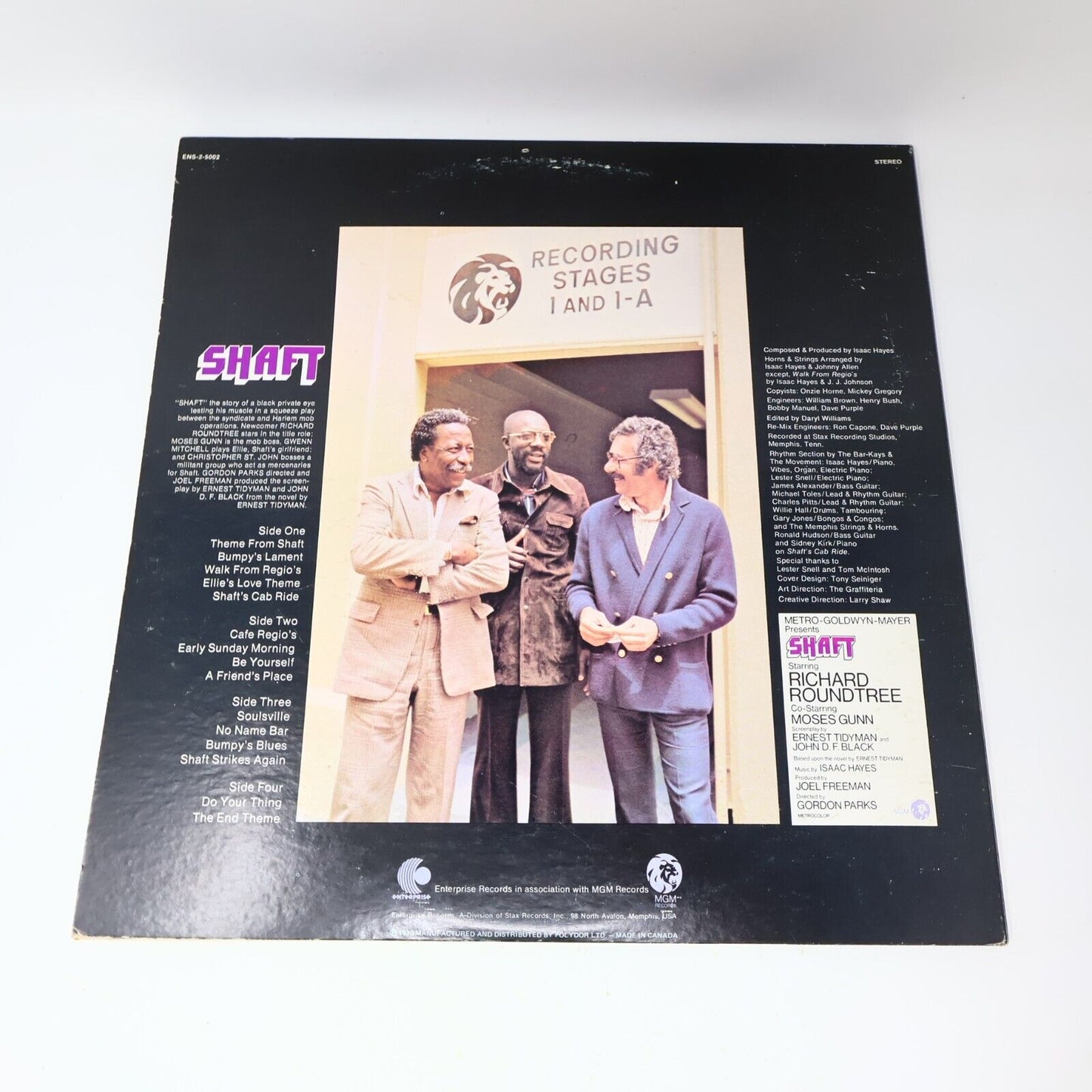 Isaac Hayes Shaft 2x LP Record Vinyl ENS 2-5002 1973 Enterprise Canada Polydor