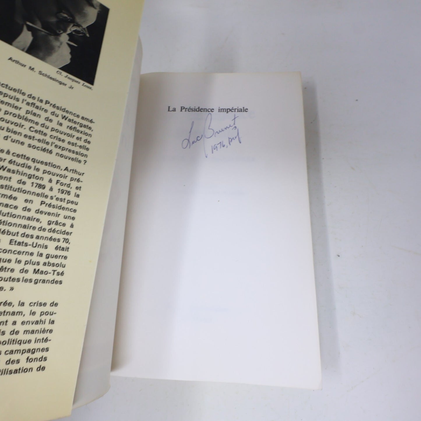 1976 La Présidence Impériale Arthur Schlesinger PUF Usa Politique Histoire Livre