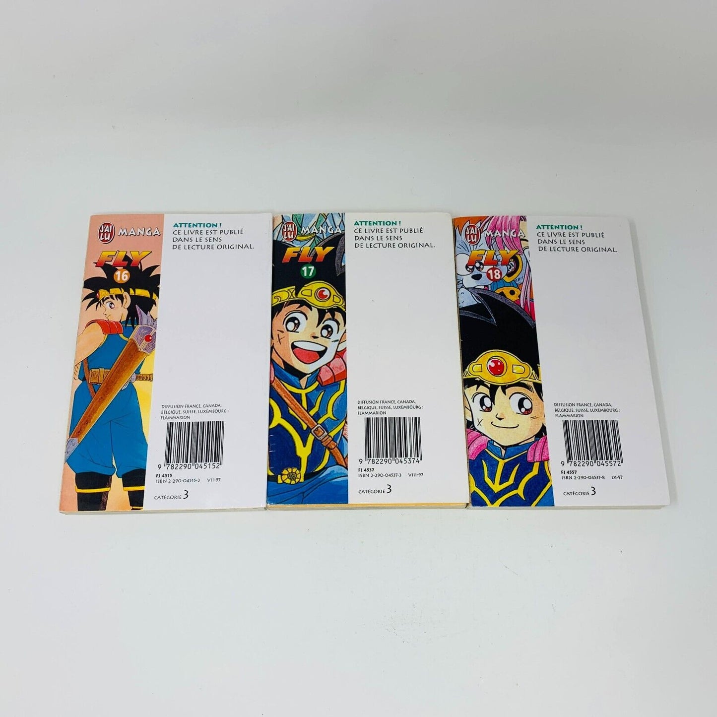 Fly 16-17-18 J'ai Lu Mangas Français Riku Sanjo Koji Inada Dragon Quest Lot de 3